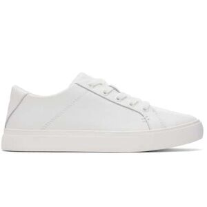 Tom’s Cameron White Leather Women's Lace Up Sneakers Size 9